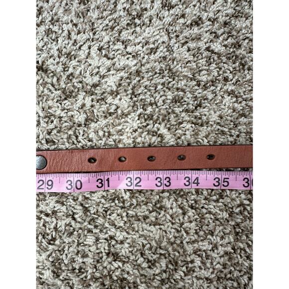 Fossil Belt Women's S Rivet Multi Colored Brown Leather Sectioned Metal Buckle - Picture 5 of 12